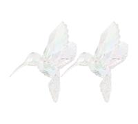 LRXIYODE Hummingbird Artistic 2pcs Bird with Acrylic Iridescent or Decor Hanging String, Elegant and Flying Ornaments to Enhance Artistic Atmosphere, Suitable for Ceiling Wall