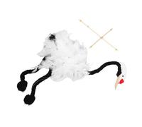 LRXIYODE Interactive Wooden Crane Marionette Puppet Soft Pull Strings for Creative Play Handcrafted with Traditional Techniques Educational Craft for Imaginative Learning