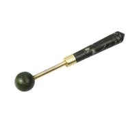 LRXIYODE Jade Manual Massage Hammer for Back Shoulders Legs Portable Muscle Scraping Tool with Flexible Long Handle Chinese Medicine Therapy Stick for Office Workers and Athletes