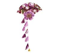 LRXIYODE Japanese Kimono Tassel Hair Clip for Women Floral Fabric Headdress Durable and Beautiful Hair Accessories for Traditional Outfits and Special Occasions