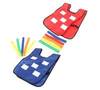 LRXIYODE Kids Pull Tails Vests and Waist Belts Set for Toddlers, Kindergarten Teamwork Game Toy, Interactive Outdoor Sports Activity Props with Blue and Red Catching Tail Belts, 2 Sets