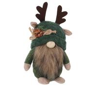 LRXIYODE Knitted Antler Gnome Figurine Christmas Decorations Indoor Holiday Ornaments Table Centerpiece Forest Elf Decor for Festive Room and Office