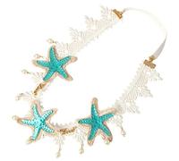 LRXIYODE Lace Pearl Sea Star Headband for Women Delicate Mermaid Hair Accessories with Skin Friendly Materials Elegant Chic Design for Weddings Parties and Evening Events