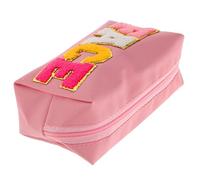 LRXIYODE Large Capacity Cosmetic Bag with Embroidered Letters Portable Makeup Organizer Pouch for Travel School Business Trips Gift for Women Nurses