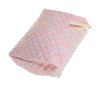 LRXIYODE Large Capacity Quilted Makeup Pouch with Stitching Portable Cosmetic Bag for Travel and Daily Use Stylish Printed Design in Medium Suitable for Professional Artists and Beauty