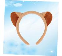 LRXIYODE Light Brown Cat Ear Hair Hoop Adorable Lightweight Animal Headband for Party Cosplay Performance Festival Accessory
