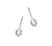 LRXIYODE Lightweight Oval Freshwater Pearl Drop Earrings for Women Elegant Dangle Jewelry for Parties Banquets and Everyday Wear Fashionable Choice