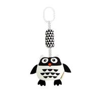 LRXIYODE Lovely Stroller Pendant Owl Wind Chime Interactive Black and White Animal Hanging Rattle for Cribs and Strollers Early Visual Stimulation and Grip Development for Newborns