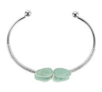 LRXIYODE Lucky Four-Leaf Clover Cuff Bracelet for Women, Silver Tone Crystal Charm Jewelry, St Patrick’S Day and Everyday Lucky Accessory