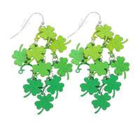 LRXIYODE Lucky Shamrock Dangle Earrings for Women Green Irish Clover Jewelry for St Patricks Day Festivals Holiday Charm Accessories Symbolizing Luck and Blessings Celebrations and Parties