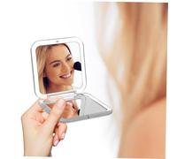 LRXIYODE Magnification Foldable Compact Mirror Double-sided Portable Travel Makeup Mirror Small Handheld for Precise Application Go Touch-ups