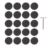 LRXIYODE Manicure Nail Sanding Slices 101pcs Set 20mm Grit Discs with Metal Bit Dead Skin Removing Pedicure Tools for Foot Callus Exfoliating and Nail Grinding at Home