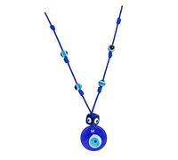 LRXIYODE Men's Evil Eye Pendant Necklace Adjustable Blue Eye Clavicle Jewelry Simple Stylish Male Necklace for Daily Wear and Gift