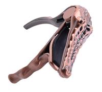 LRXIYODE Metal Acoustic Electric Guitar Capo in Vintage Red Bronze Alligator Shaped Tuning Accessory for Stable Pitch Quick Intonation for Bass and Guitar Players