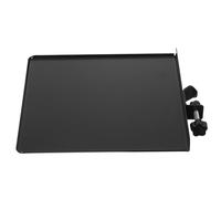 LRXIYODE Metal Microphone Stand Tray with Clip on Design and Space Saving Feature Sturdy Black Metal Sound Card Tray Suitable for Offices and Lectures for Broadcast