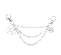 LRXIYODE Metal Shoe Chain with Five-point Star Charm Stylish Boot Jewelry for Sneakers and Casual Shoes Lace Buckle Accessory for Men and Women