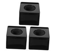 LRXIYODE Microphone Logo Flags Plastic Mic Station for Hosting Interviews Stylish Easy Installation 3pcs Black