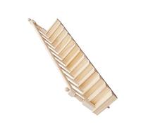 LRXIYODE Mini House Wooden Staircase with Handrail DIY Unpainted Miniature Stairs for Playhouse Furniture for Living Room Dining Room and Bedroom Decor
