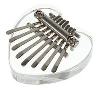 LRXIYODE Mini Kalimba Thumb Piano 8 Keys Small Musical Instrument Mini Finger Piano for Beginners Portable Crystal Heart Design Gift for Music Lovers
