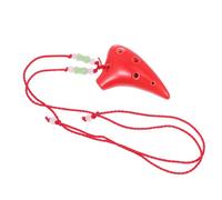LRXIYODE Mini Six Ocarina for Beginners Red Clay Ethnic Wind Instrument with Beautiful Sound Includes Tutorial Bag and Lanyard for Easy Practice and Storage