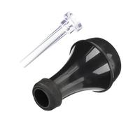 LRXIYODE Mini Trumpet Mute Set with Black Abs Straight Mute and Standard Mouthpiece, Practice Trumpet Accessory for Quiet Playing and Sound Reduction in Band or Home Use