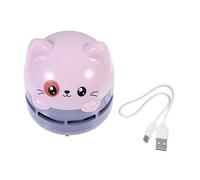 LRXIYODE Mini Vacuum Cleaner Portable Desktop Dust Sweeper Cute Cartoon Design Easy to Use for Quick Cleanup of Crumbs Pencil Shavings and More for Friends and Family