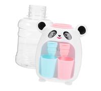 LRXIYODE Mini Water Dispenser with Dual Outlets Adorable Cartoon Design Educational Drinking Fountain for Brain Development Small Water Fountain for Boys and White Compact Model