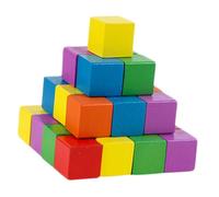 LRXIYODE Mini Wooden Cube Blocks Early Childhood Education Mathematics Teaching Aid Smooth Sturdy Craft Cubes for DIY Projects and Learning Activities