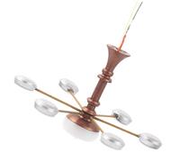 LRXIYODE Miniature Ceiling Lamp for Dollhouse and Sandbox Tiny Hanging Chandelier Decoration Vivid Lighting for Mini Houses and DIY Craft Scenes and Silver Tone with White Light