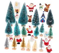 LRXIYODE Miniature Christmas Ornaments Xmas Themed Figurines for Micro Landscape Decoration Mini Decor with Creative Xmas Characters for Christmas Village and Desktop Display