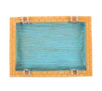 LRXIYODE Miniature Dollhouse Swimming Pool Accessory - 1pcs Mini Swim Pool Decoration - Tropical Beach Ornament for Fairy Garden and Dollhouse Tabletop Display