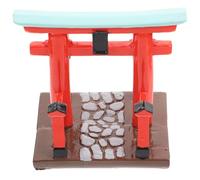 LRXIYODE Miniature Japanese Torii Gate Ornament 2pcs Set for Dollhouse and Micro Landscape DIY Japanese Style Miniature Gate Decor for Mini House Accessories
