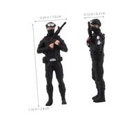 LRXIYODE Miniature Policeman Resin Figure Scale Detailed Micro Landscape Decoration for Collectors and Photography Scenes Realistic Boy Model with Precision Craftsmanship
