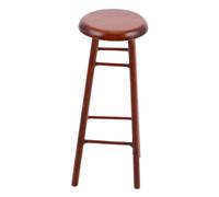 LRXIYODE Miniature Wooden Dollhouse Stool Round High Bar Chair for DIY Micro Furniture Accessories Creative Doll House Scene Prop