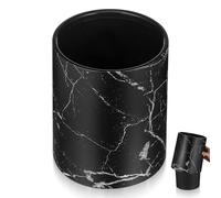 LRXIYODE Modern Marbling Wastebasket and Easy to Clean Pp Material with Large Opening Design Wastebasket Plastic Garbage Container 8l Capacity Suitable for Bedroom and Study