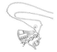 LRXIYODE Molecular Necklace Dna Structure Pendant for Chemistry Graduation Unique Spiral Pendant Jewelry for Teachers Students