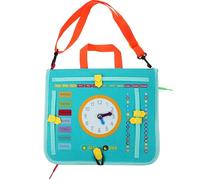 LRXIYODE Montessori Busy Board with Clock and Letters Early Educational Felt Learning for Skill Development