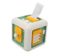 LRXIYODE Montessori Busy Cube Educational Cognitive for Early Learning Aid Family Interaction Activity Board Car Airplane Travel Essentials for Development