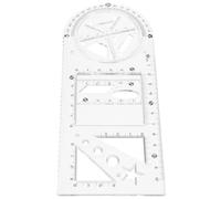 LRXIYODE Multifunctional Student Ruler Set for Engineering and Painting, Plastic Drawing Tool Measurement Features, Architecture Supplies for School and Office Use