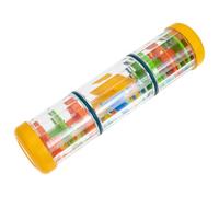 LRXIYODE Musical Rain Stick Toy for Toddlers and Boys and Girls, Yellow Plastic Orff Percussion Instrument, Sensory Sound Shaker for Early Music Education and Parent-child Interaction