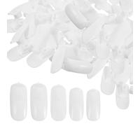 LRXIYODE Nail Art Practice Tips Flexible Mechanical Hand Nail Display Sticks 100 Pcs Abs White for Extended Use with Smooth Surface and Practicing