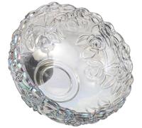 LRXIYODE Nail Soaking Bowl for Manicure and Pedicure - Glass Hand Soak Basin with Colorful Pattern, Warm Spa Soak for Cuticle Softening, Salon and Home Nail Art Accessory