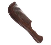 LRXIYODE Natural Wood Hair Comb with Double Curved Handle Ergonomic Fine Tooth Scalp Comb for Women Antistatic Design Gentle Scalp Suitable for All Hair Types