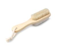 LRXIYODE Natural Wooden Bath Brush with Boar Bristle and Pumice Stone Foot Exfoliating Scrubber for Dead Skin Removal Massage and Circulation Boost Body and Foot Care Tool