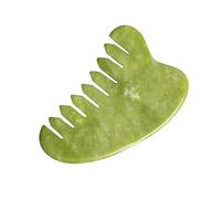 LRXIYODE Nature Jade Gua Sha Comb Massage Tool for Scalp and Hair Care Lightweight Portable Wave-shaped Jade Massager for Relaxation and Acupuncture Therapy Suitable for Home Random Color