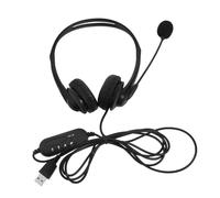 LRXIYODE Noise Reduction USB Headset with Microphone for Call Center Wired Over Ear Headphones for Online Courses Skype Conference Calls Comfortable Lightweight Design for Business and