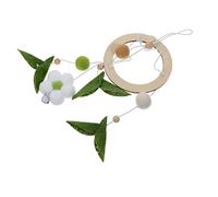LRXIYODE Nordic Style Woven Flower Wind Chime Pendant for Cot Colorful Crib Mobile for Skin Friendly Soft Hanging to Attract and Stimulate Attention in Bedroom Stroller