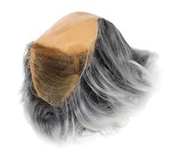 LRXIYODE Old Man Costume Bald Cap Wig for Men Grey Bald Head Protector Hat Halloween Cosplay Party Fancy Dress Character Wigs for Role Play and Costume Events