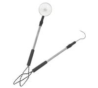 LRXIYODE Outdoor Beach Sand Sifter with Telescopic Aluminum Rods Removable Shell Scoop and Hook for Easy Shell Collecting Lightweight and Portable Sand Filter Tool for Rock Hunting