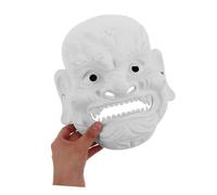LRXIYODE Paintable DIY Mask Kit with Predrawn Outlines Includes Six Color Paints and Two Brushes Creative Face Mask for Carnival Cosplay Halloween and Artistic Hand Painted Projects